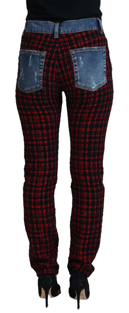 Dolce &amp; Gabbana Elevated Elegance Checkered Back Denim Pants