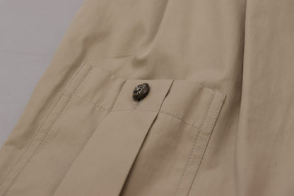 Dolce &amp; Gabbana Elegant Beige Cotton Trousers