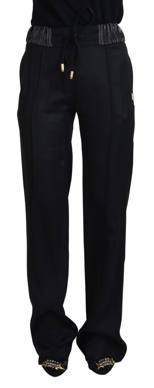 Dolce &amp; Gabbana Elegant Black Cotton Pants