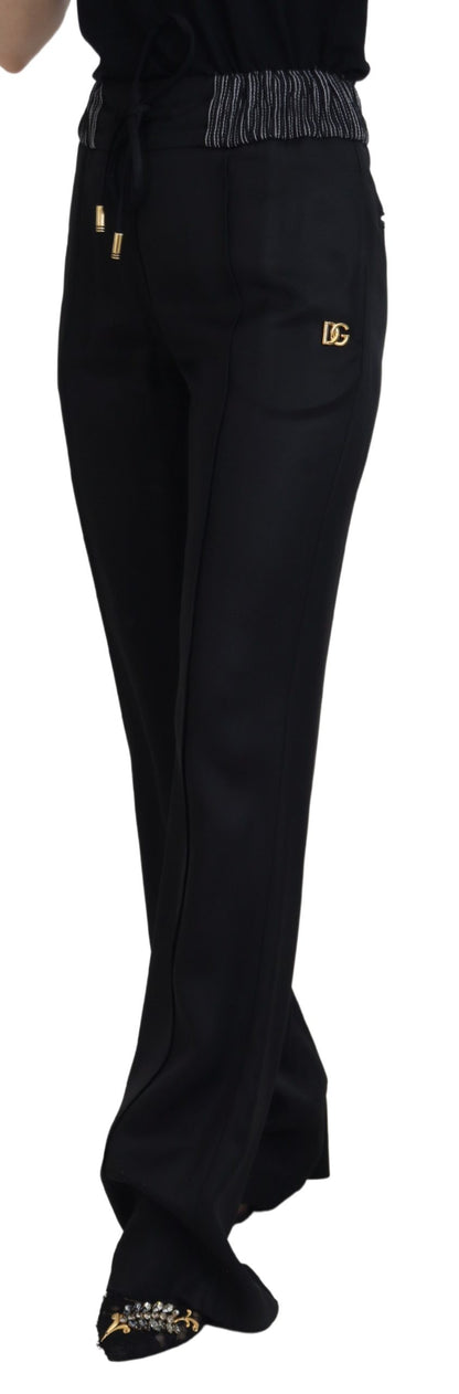 Dolce &amp; Gabbana Elegant Black Cotton Pants