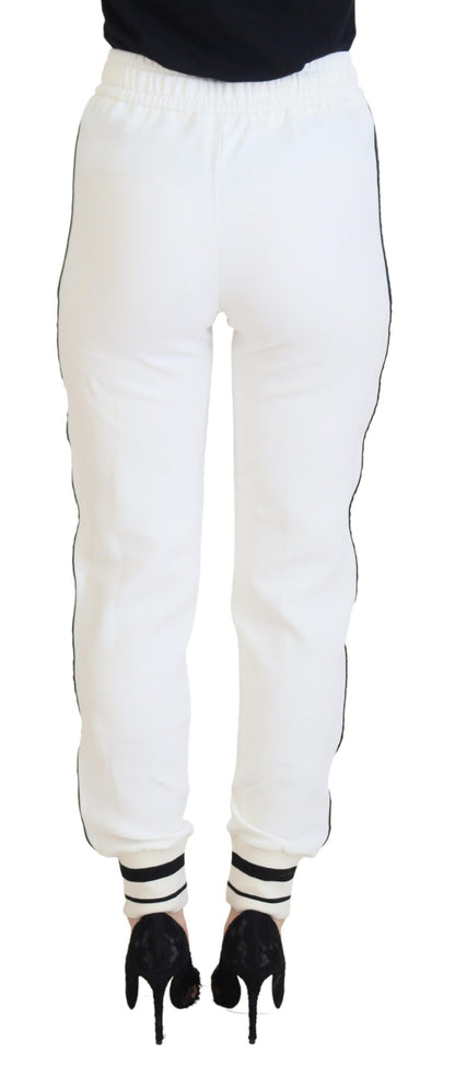 Dolce &amp; Gabbana Chic White Jogger Pants for Elevated Comfort