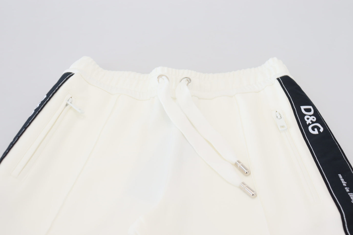 Dolce &amp; Gabbana Chic White Jogger Pants for Elevated Comfort