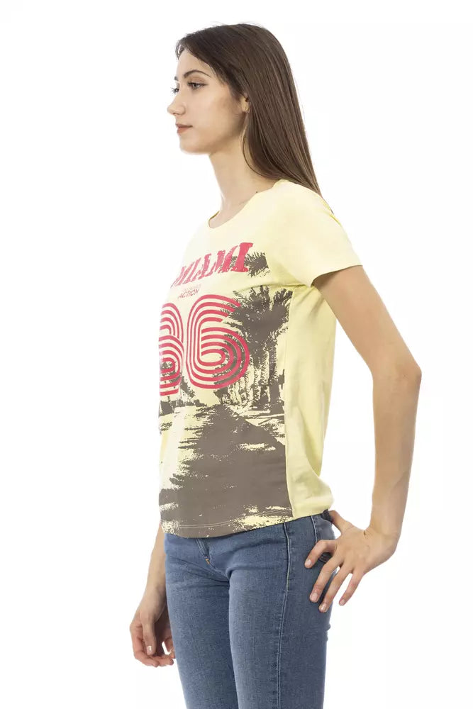 Trussardi Action Yellow Cotton Women T-Shirt