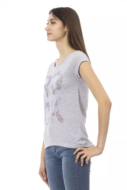 Trussardi Action Gray Cotton Women T-Shirt