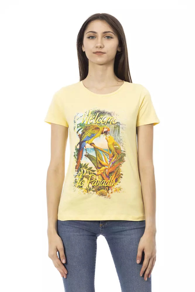 Trussardi Action Yellow Cotton Women T-Shirt