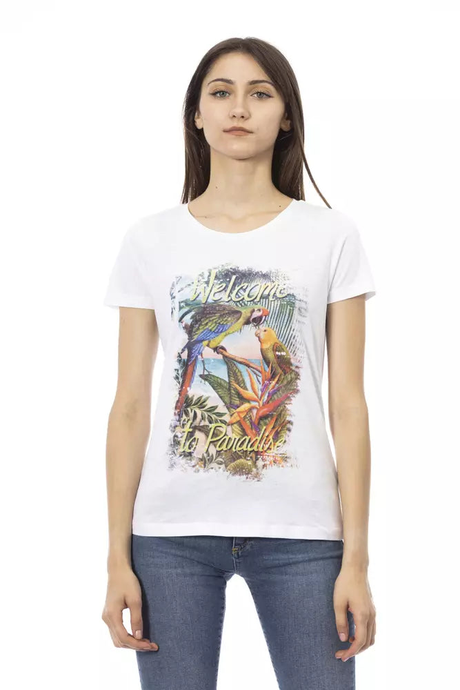 Trussardi Action White Cotton Women T-Shirt