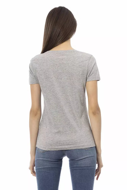 Trussardi Action Gray Cotton Women T-Shirt