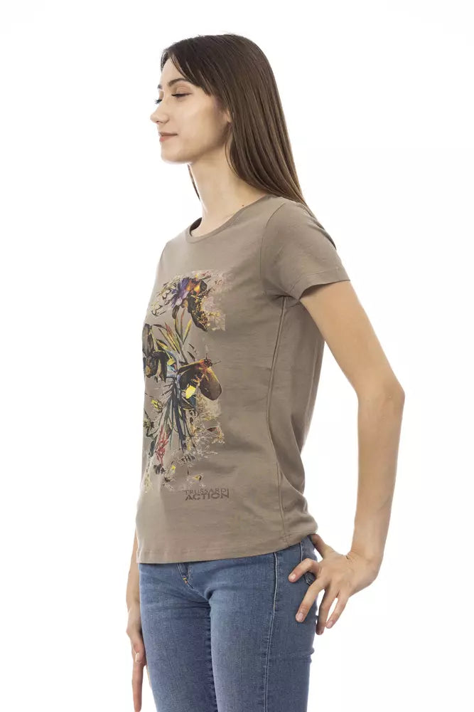 Trussardi Action Brown Cotton Women T-Shirt