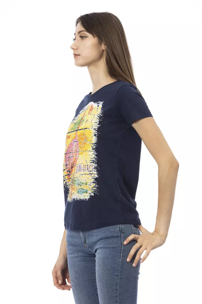 Trussardi Action Blue Cotton Women T-Shirt