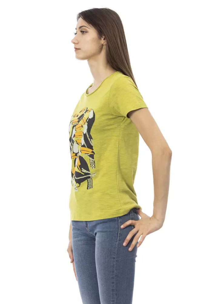 Trussardi Action Green Cotton Women T-Shirt