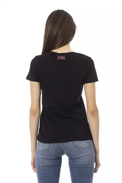 Trussardi Action Black Cotton Women T-Shirt