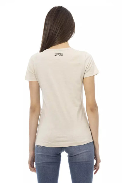 Trussardi Action Beige Cotton Women T-Shirt