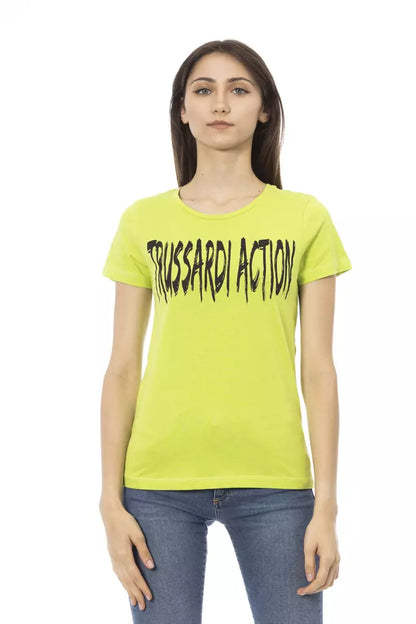 Trussardi Action Green Cotton Women T-Shirt