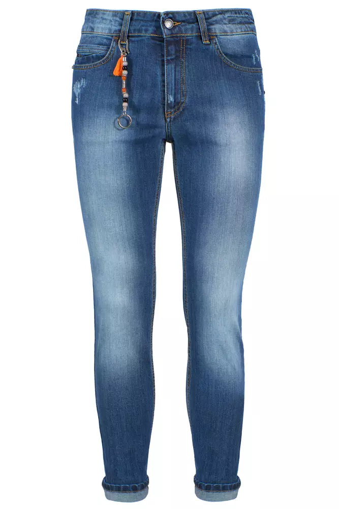 Yes Zee Blue Cotton Men's Jeans