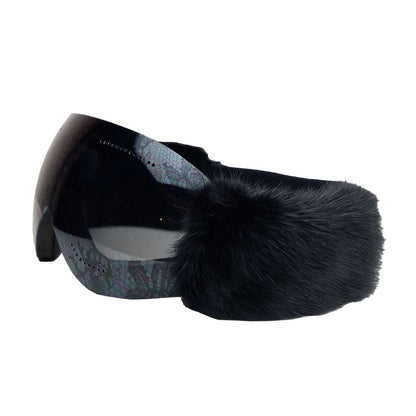 Dolce & Gabbana Elegant Mink Fur-Trimmed Snow Mask