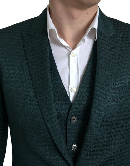 Dolce &amp; Gabbana Emerald Elegance Slim Fit 3-Piece Suit