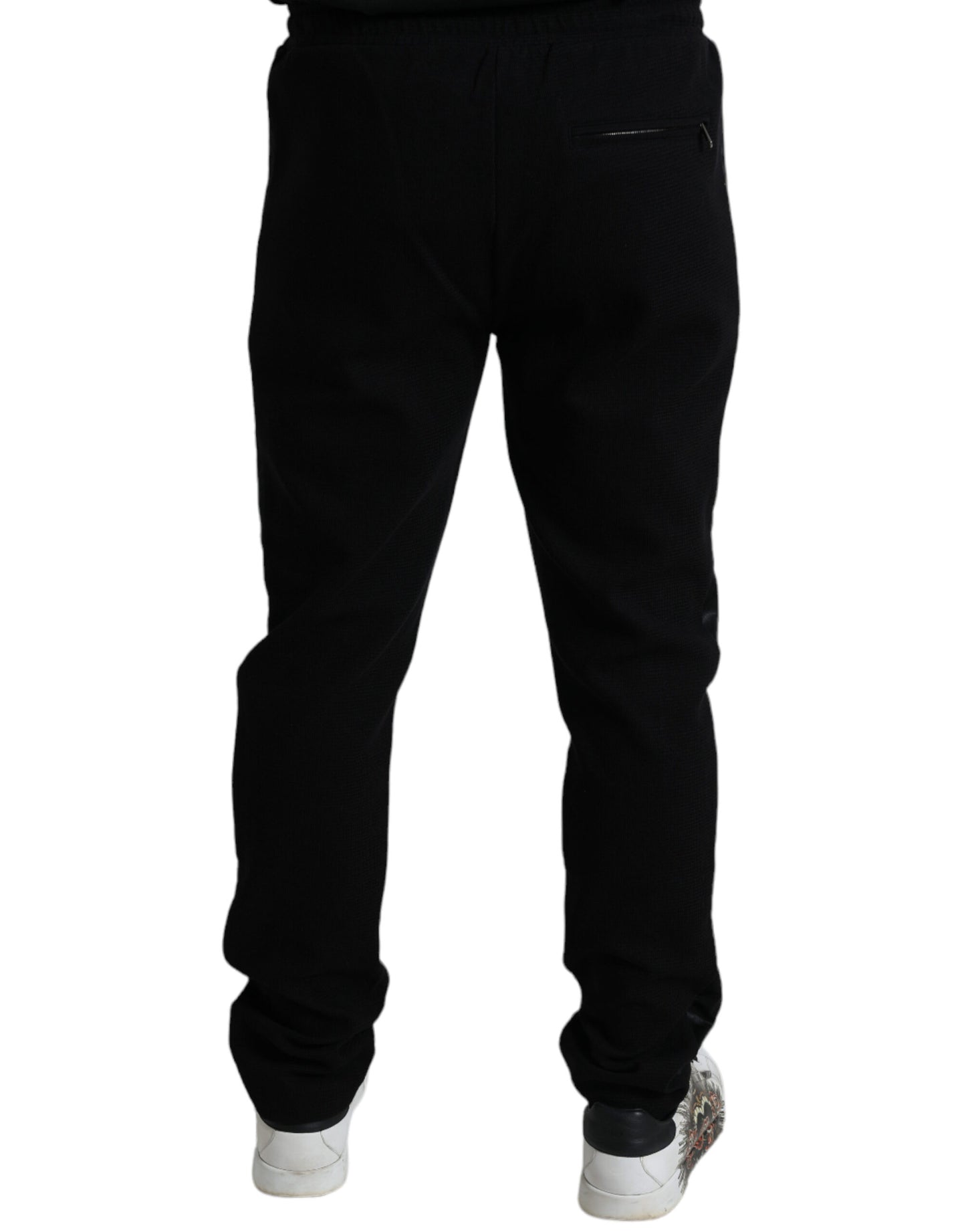 Dolce &amp; Gabbana Elegant Black Cotton Blend Jogger Pants