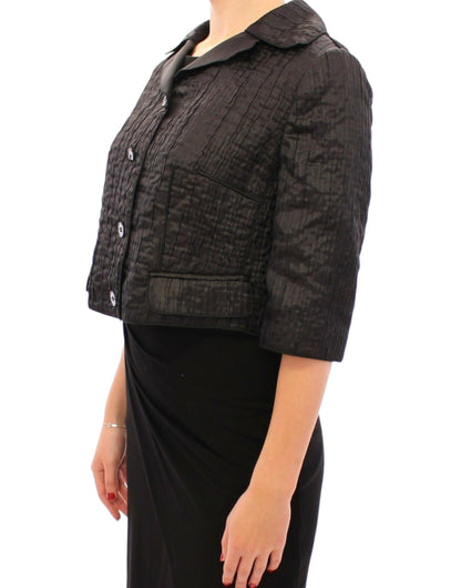 Dolce &amp; Gabbana Elegant Black Bolero Shrug Jacket