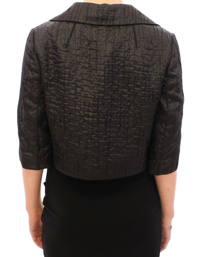 Dolce &amp; Gabbana Elegant Black Bolero Shrug Jacket