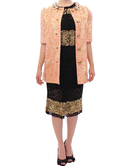 Dolce &amp; Gabbana Exclusive Crystal Brocade Coat Jacket