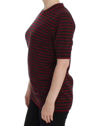 Dolce &amp; Gabbana Elegant Striped Cashmere Crewneck Sweater