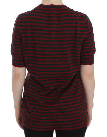 Dolce &amp; Gabbana Elegant Striped Cashmere Crewneck Sweater