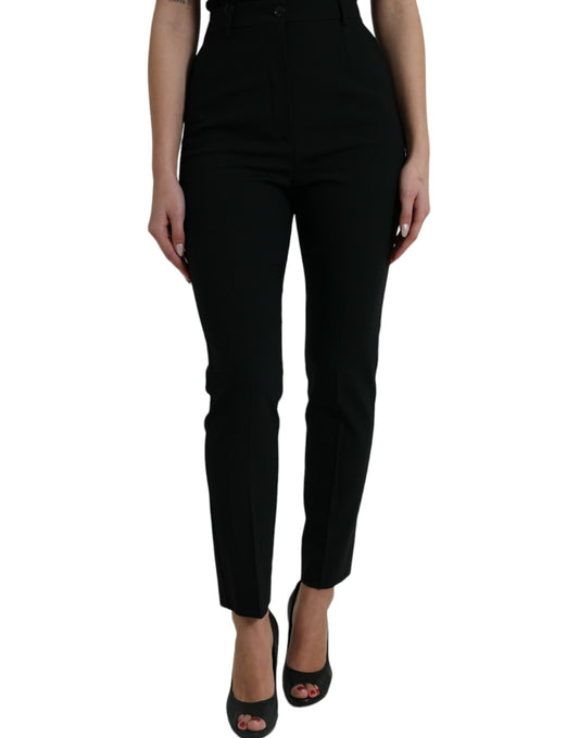 Dolce &amp; Gabbana Elegant High Waist Tapered Wool Pants