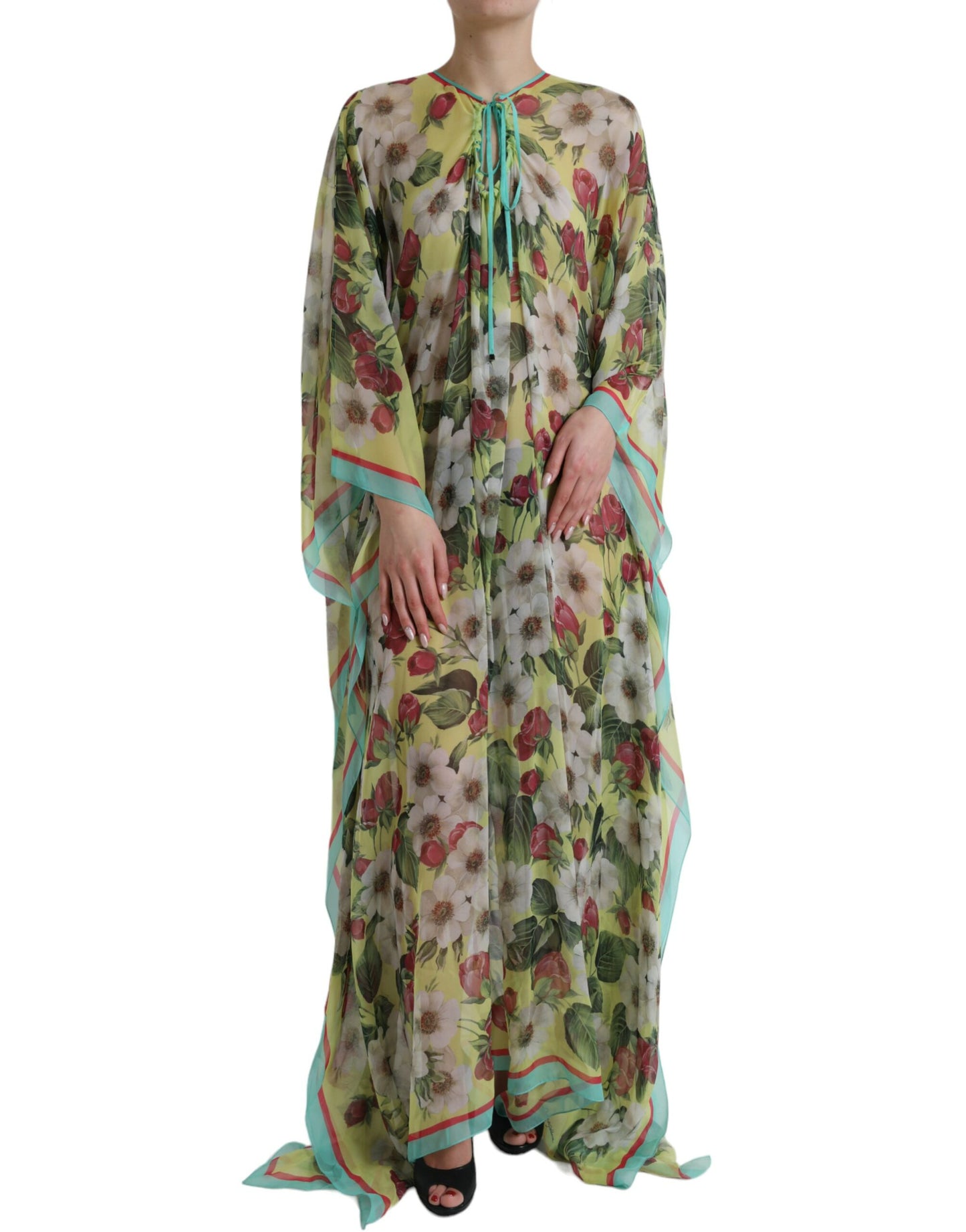 Dolce &amp; Gabbana Elegant Floral Silk Maxi Dress