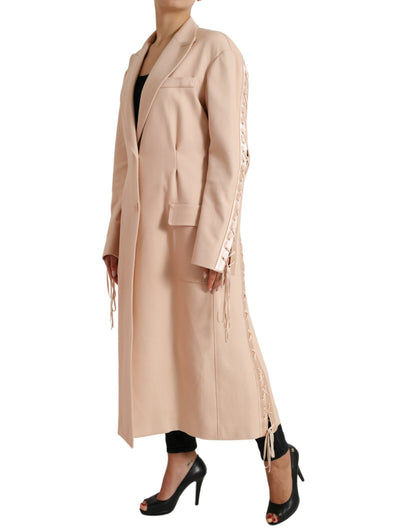 Dolce &amp; Gabbana Elegant Beige Single-Breasted Trench Coat