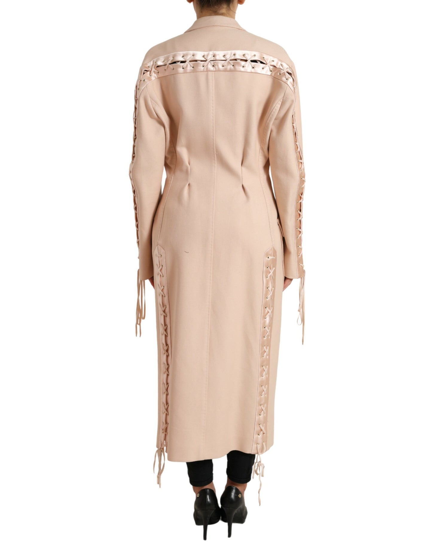 Dolce &amp; Gabbana Elegant Beige Single-Breasted Trench Coat