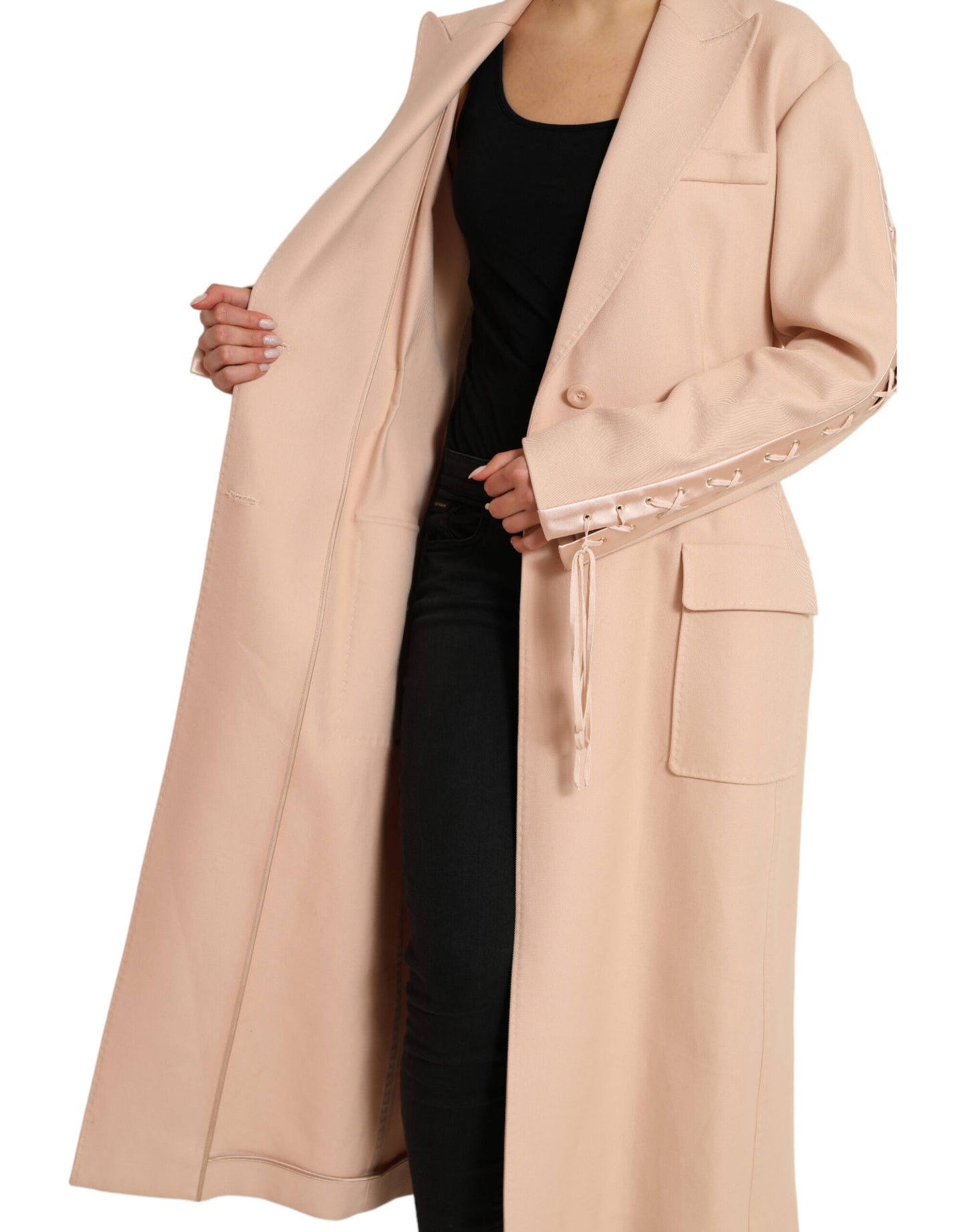 Dolce &amp; Gabbana Elegant Beige Single-Breasted Trench Coat