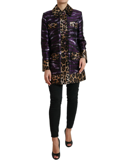 Dolce &amp; Gabbana Exquisite Jacquard Trench With Tiger Motif