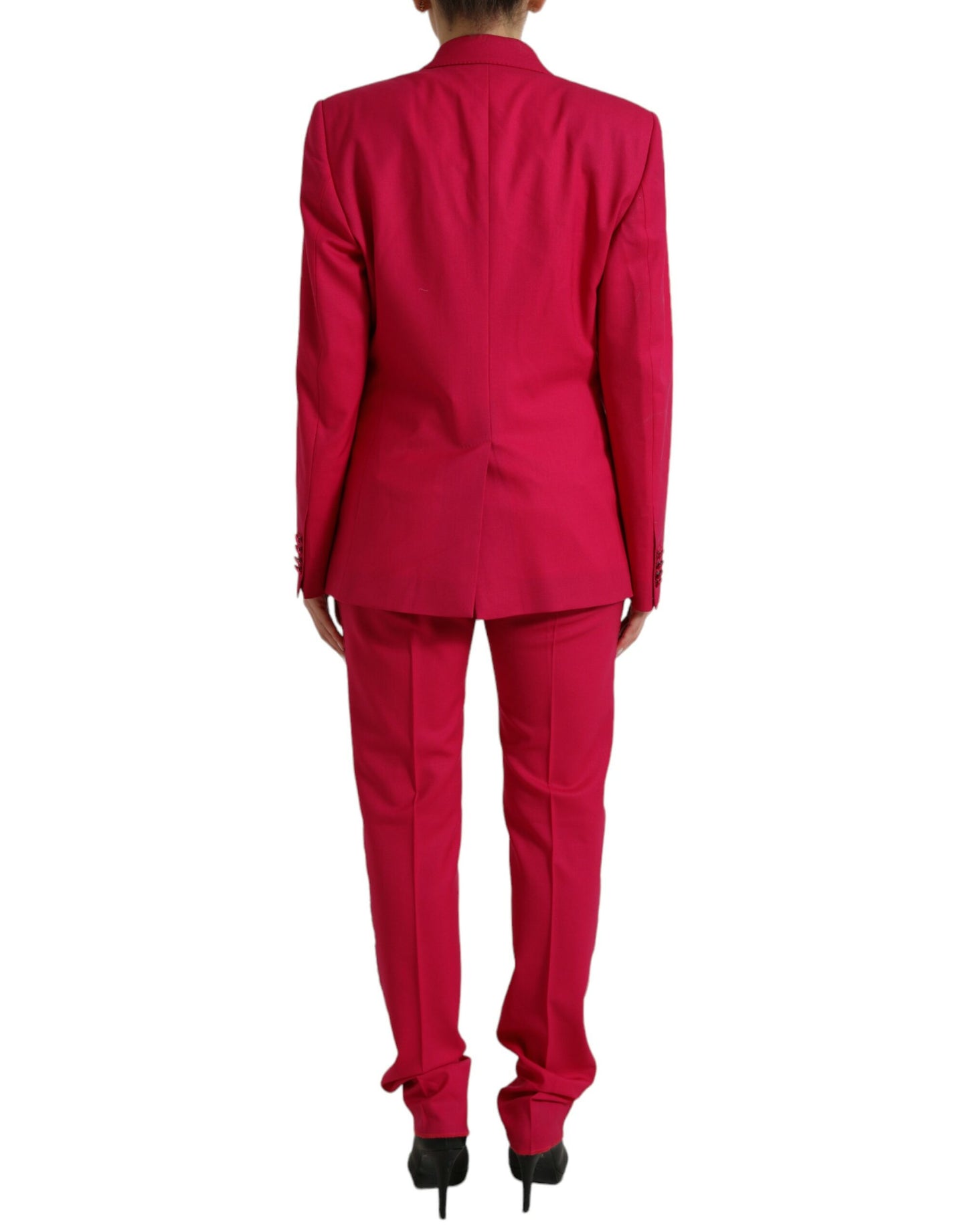 Dolce &amp; Gabbana Elegant Red Slim Fit 3 Piece Martini Suit