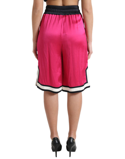 Dolce &amp; Gabbana Chic Pink High Waist Jersey Shorts