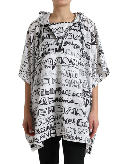 Dolce &amp; Gabbana Chic Hooded Logo Print Blouson Tee