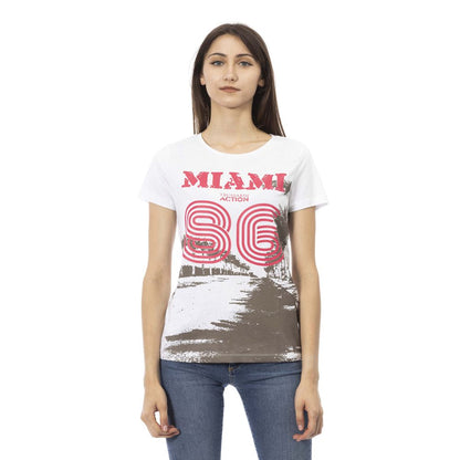 Trussardi Action White Cotton Women T-Shirt