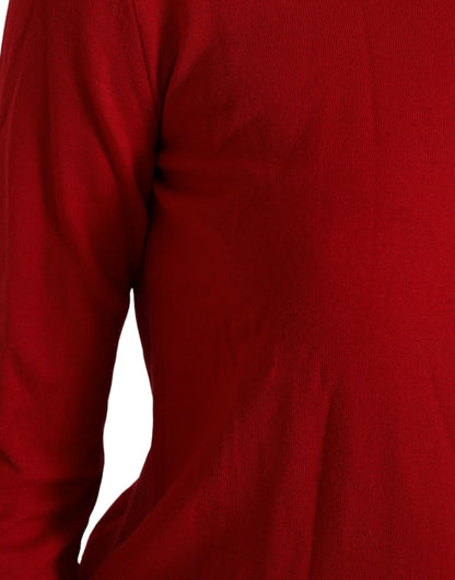 Dolce &amp; Gabbana Radiant Red Wool Pullover Sweater