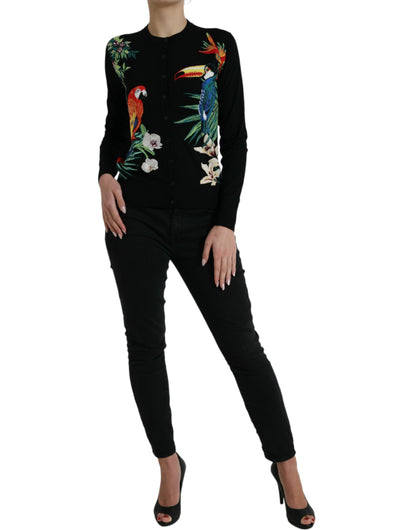 Dolce &amp; Gabbana Elegant Wool Silk Printed Cardigan Sweater