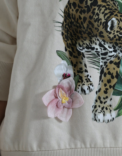 Dolce &amp; Gabbana Elegant Jungle Print Crewneck Sweater