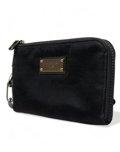 Dolce &amp; Gabbana Chic Nylon-Leather Designer Pouch