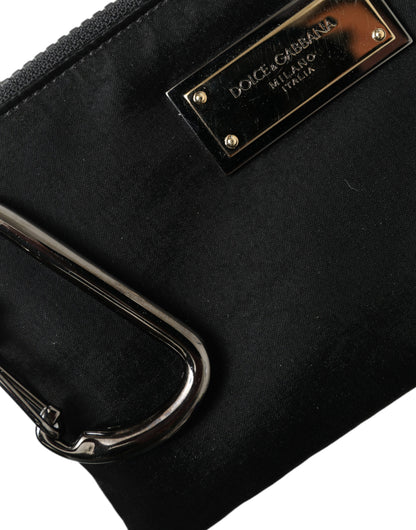 Dolce &amp; Gabbana Chic Nylon-Leather Designer Pouch