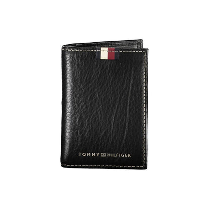 Tommy Hilfiger Black Leather Men Cardholder