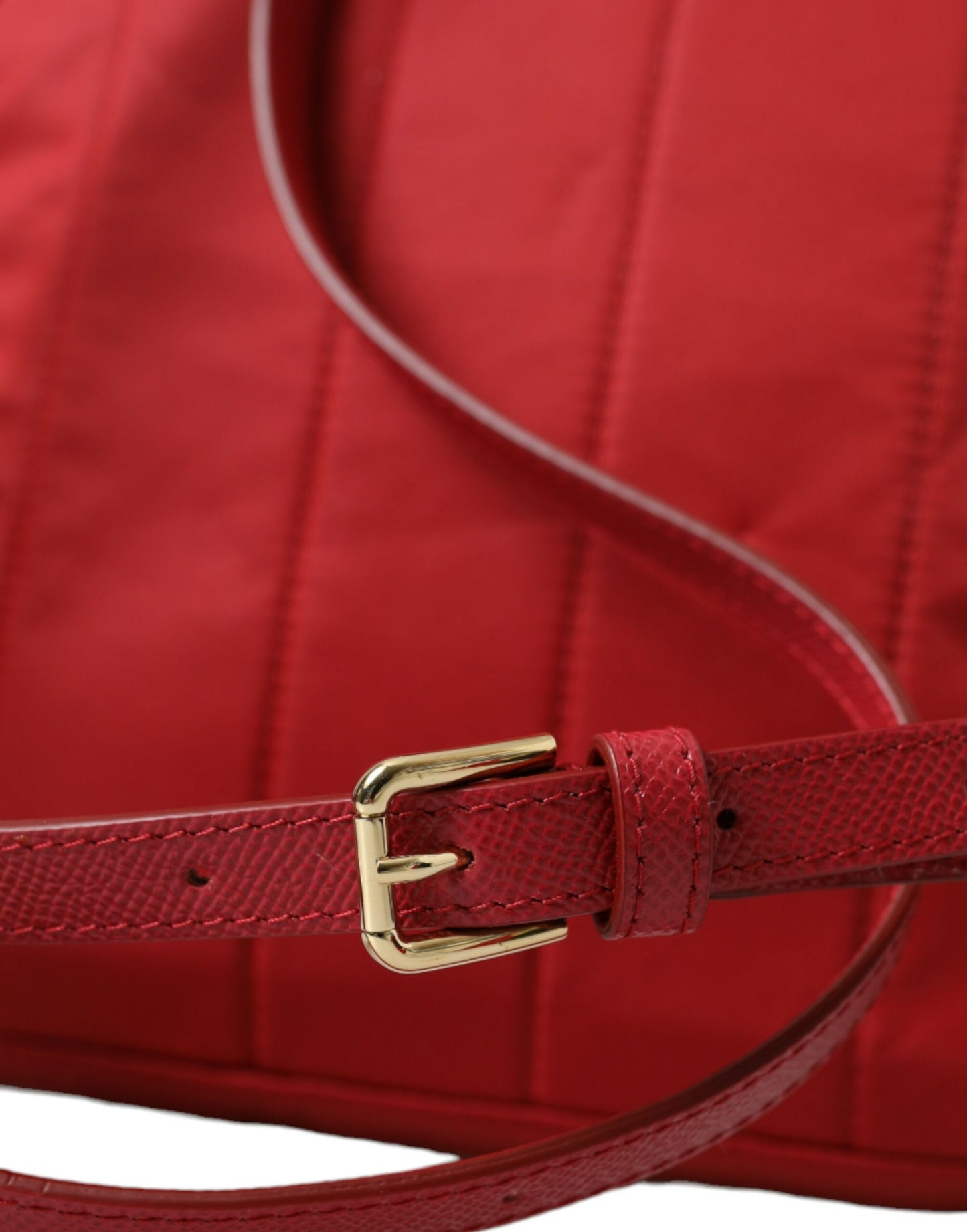 Dolce &amp; Gabbana Embellished Red Backpack with Gold Detailing