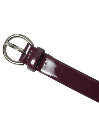 Dolce &amp; Gabbana Elegant Maroon Leather Waist Belt