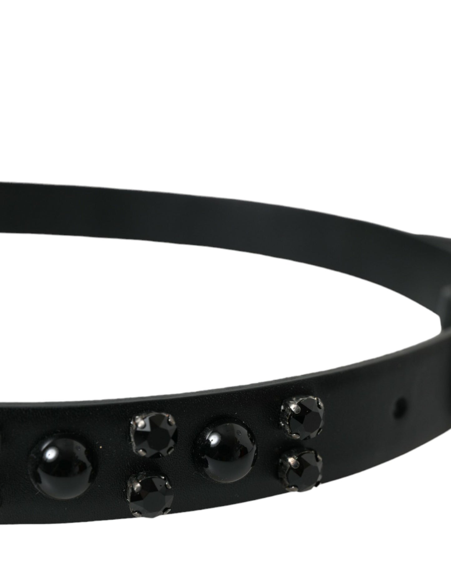 Dolce &amp; Gabbana Engraved Logo Leather Waist Belt