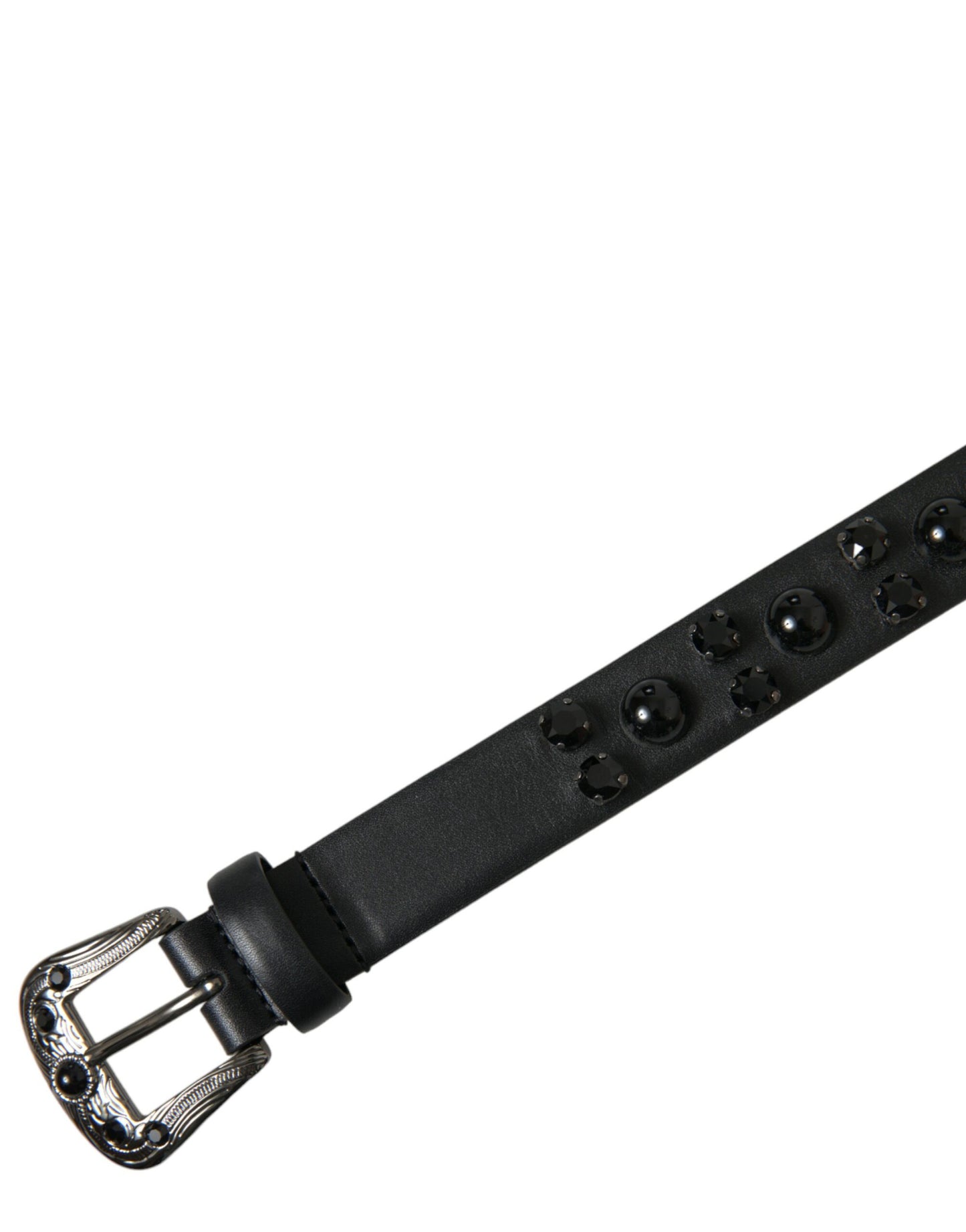 Dolce &amp; Gabbana Engraved Logo Leather Waist Belt