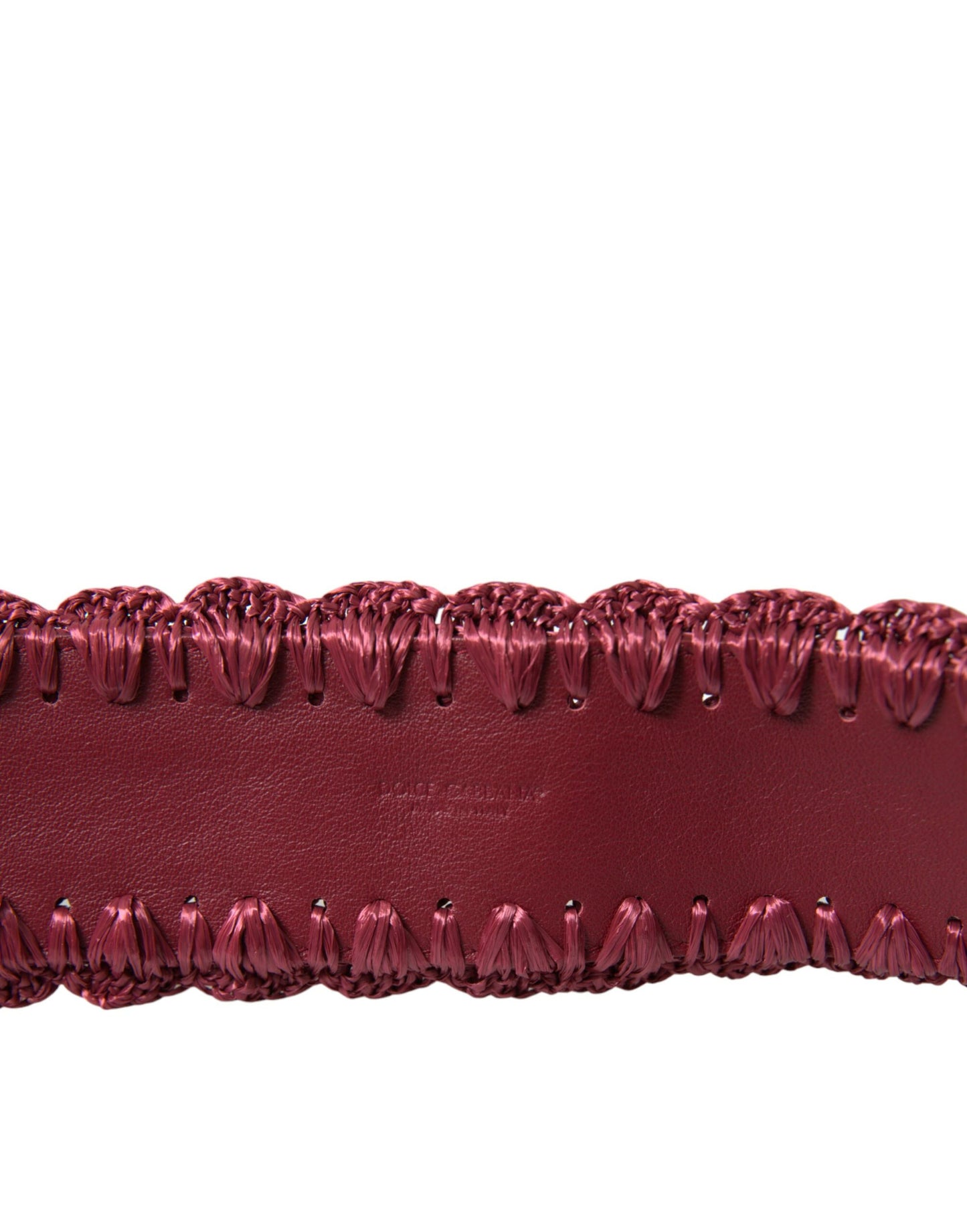 Dolce &amp; Gabbana Maroon Elegance Canvas Waist Belt