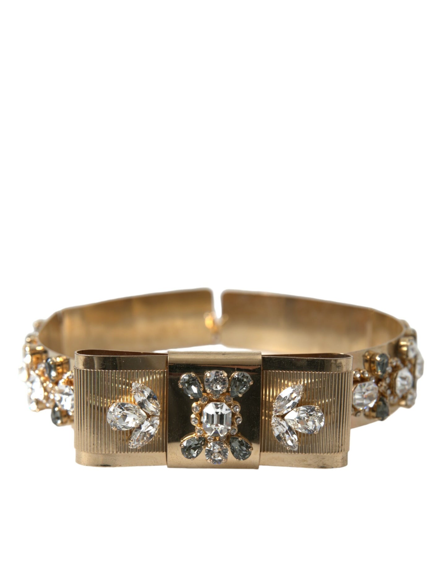 Dolce &amp; Gabbana Gold-Tone Crystal Embellished Waist Belt