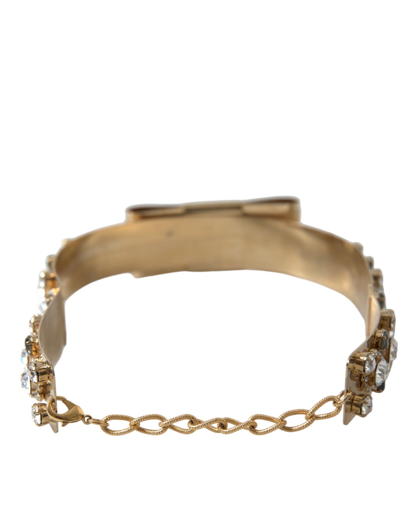 Dolce &amp; Gabbana Gold-Tone Crystal Embellished Waist Belt