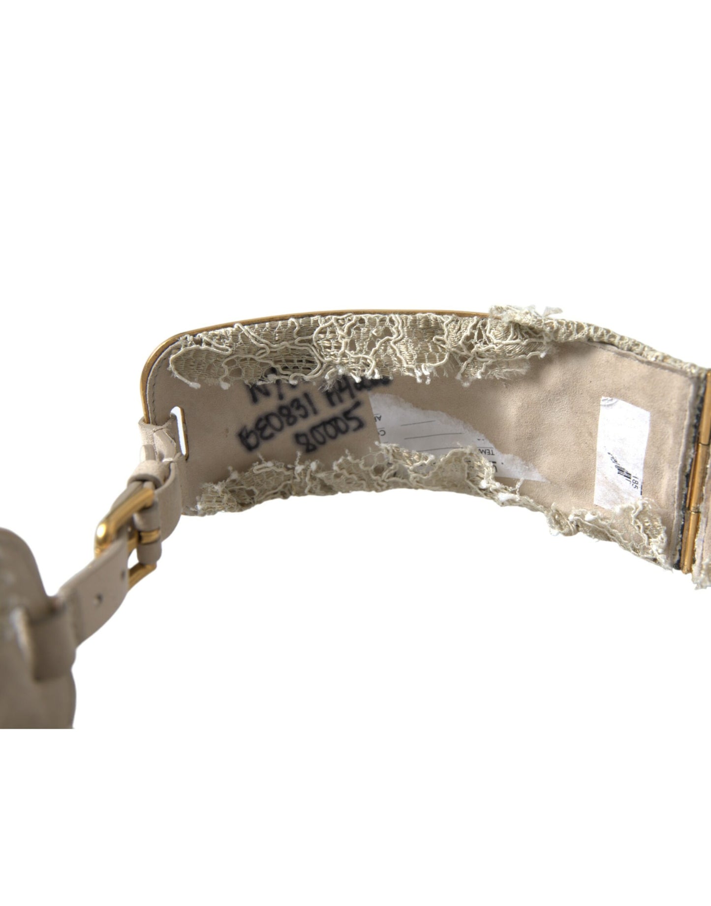 Dolce &amp; Gabbana Elegant Gold-Tone Faux Pearl Floral Belt